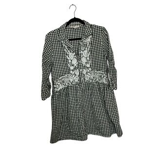 Philosophy Black and White Checkered Mini Dress